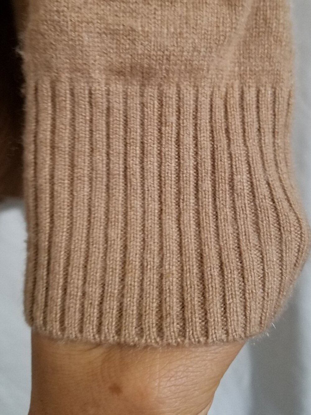Quince 100% Cashmere Open Front Cardigan | Tan | Size Large - Picture 10 of 13